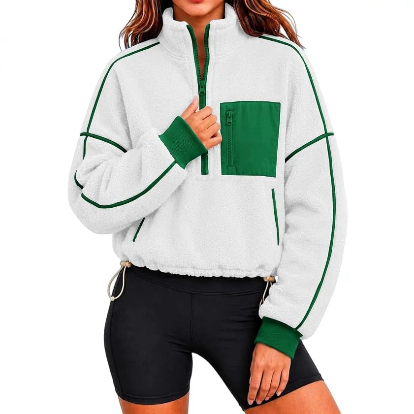 Lässiger Pullover für Damen mit rundem Halsausschnitt