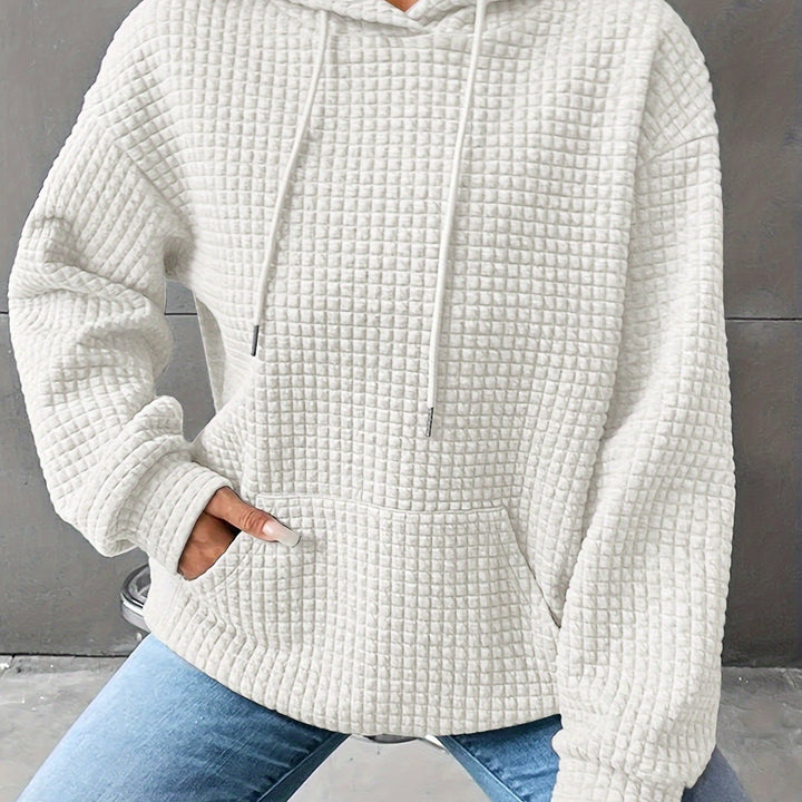 Damen Kapuzenpullover Mit Waffelstruktur