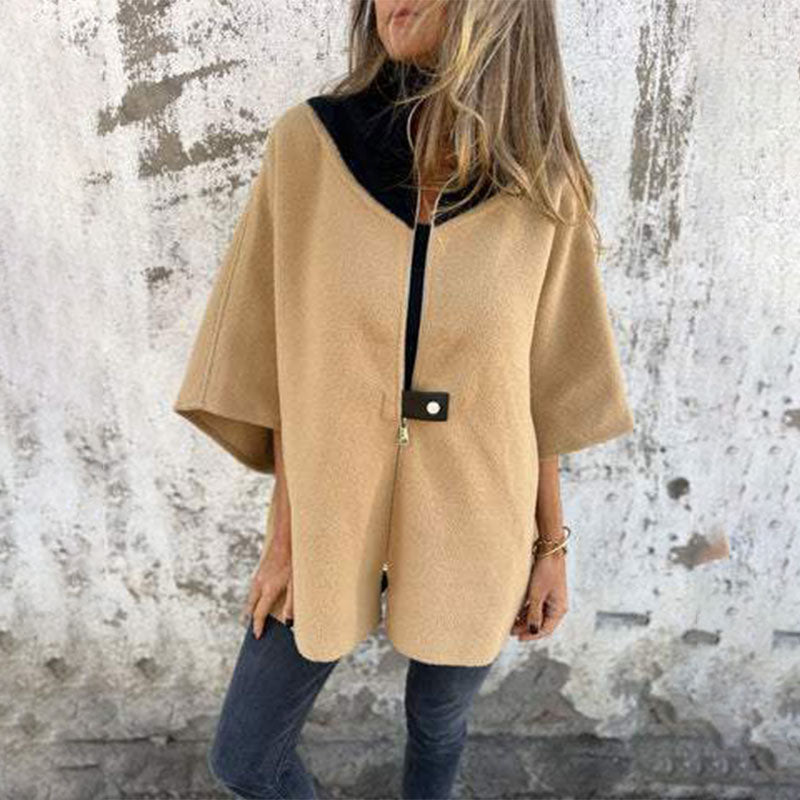 Schicke Bicolor-Langjacke für elegante Lagenlooks