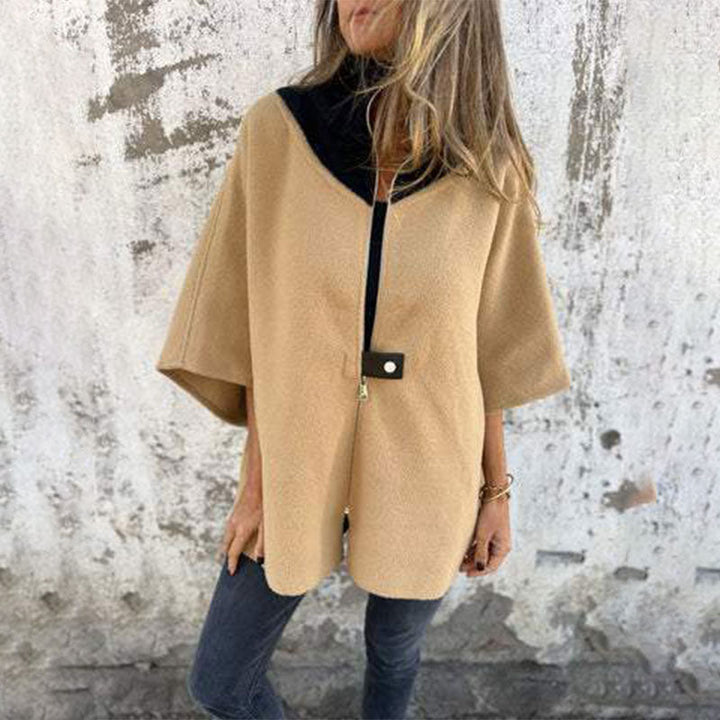 Schicke Bicolor-Langjacke für elegante Lagenlooks