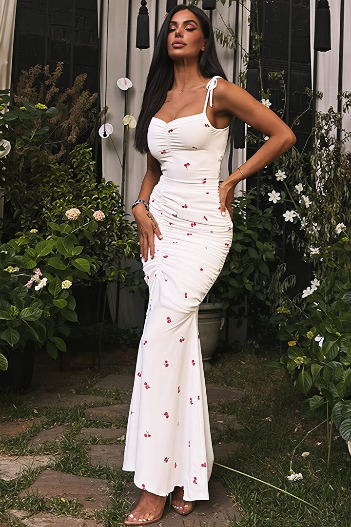Damen Maxikleid im Bodycon-Schnitt mit Schlitz und hohem Kragen vorne