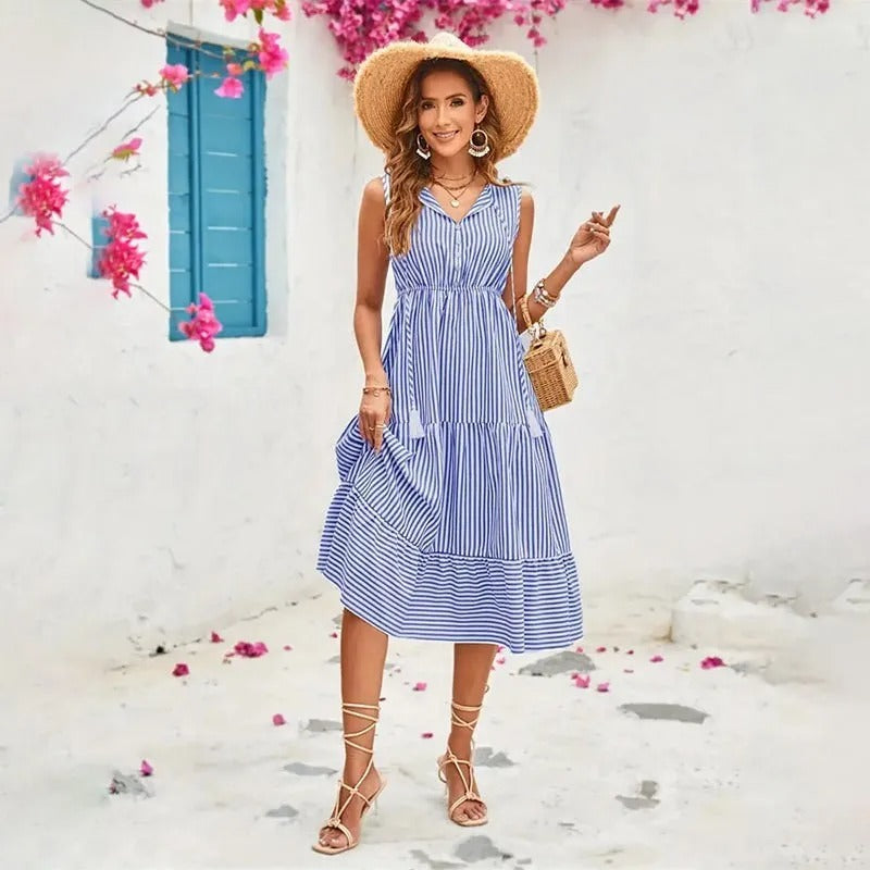 Mila® | Luftiges kleid mit Streifenmuster