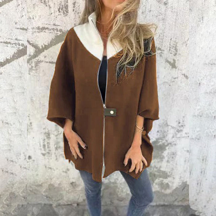 Schicke Bicolor-Langjacke für elegante Lagenlooks