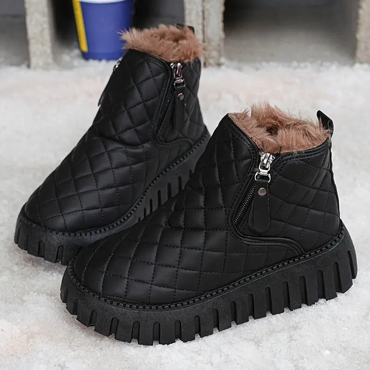 Damen-Leder-Winterstiefel mit orthopädischer Unterstützung