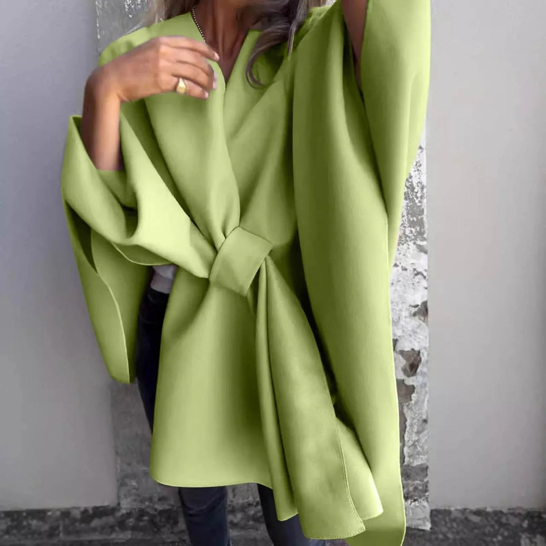Gemütlicher Stricklanger Cardigan mit Fledermausärmeln