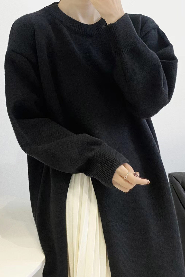 Strickkleid mit Seitenschlitz