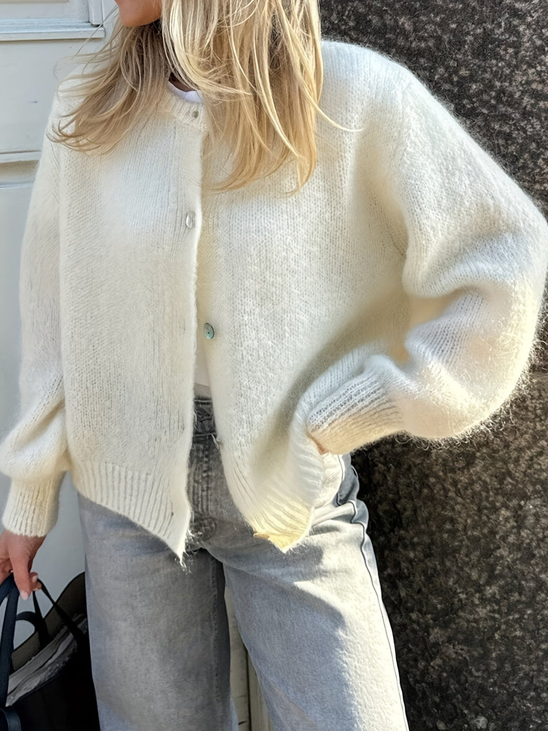 Weicher Kaschmir-Strickcardigan