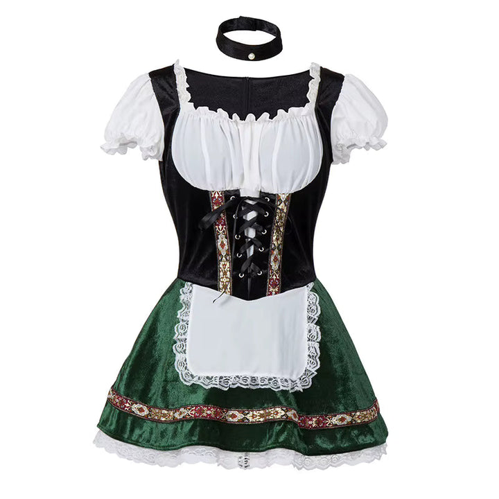 Damen Dirndlkleid Mit Schnürmieder Und Puffärmeln Fürs Oktoberfest