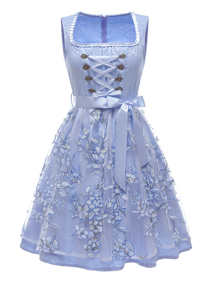 Damen Traditionelles Dirndl Leicht Blau Bayern