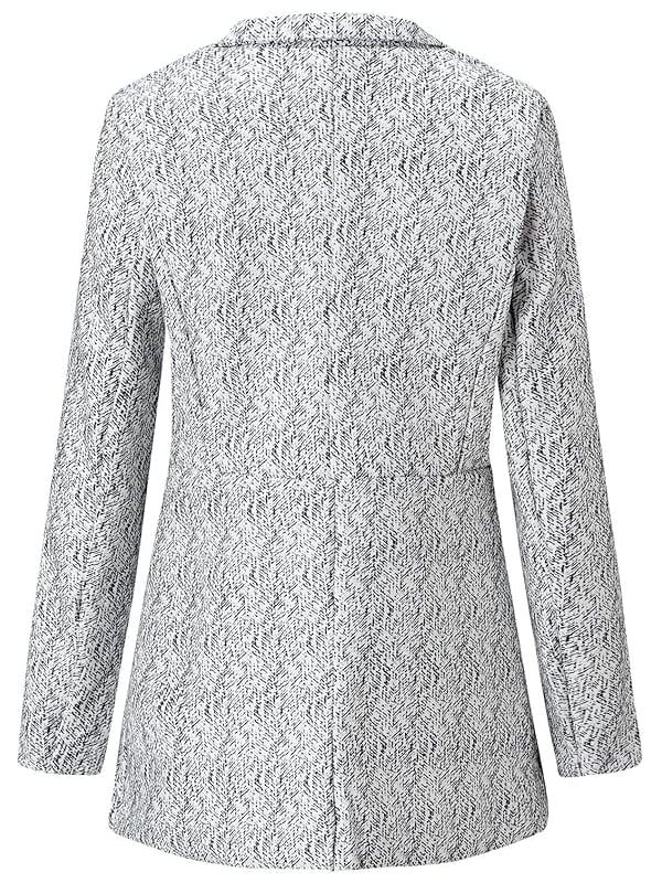 Schicker, offener Mantel mit langen Ärmeln und Taschen