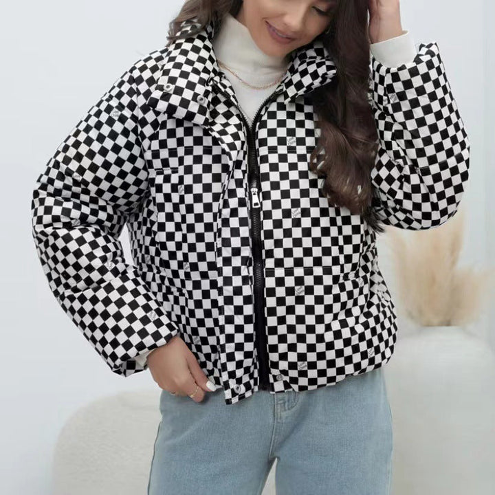Damen Steppwindjacke mit hohem Kragen