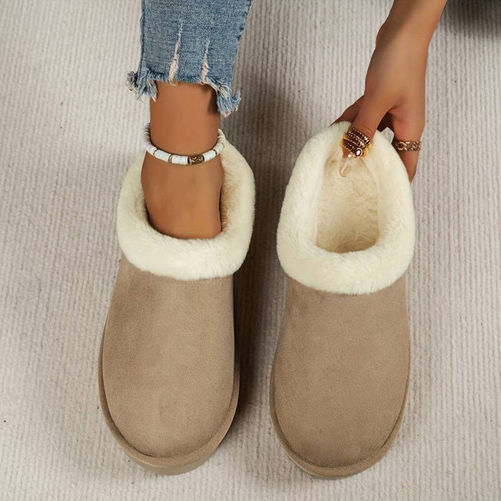 Gemütliche Damen-Hausschuhe mit Fleece-Futter zum Hineinschlüpfen