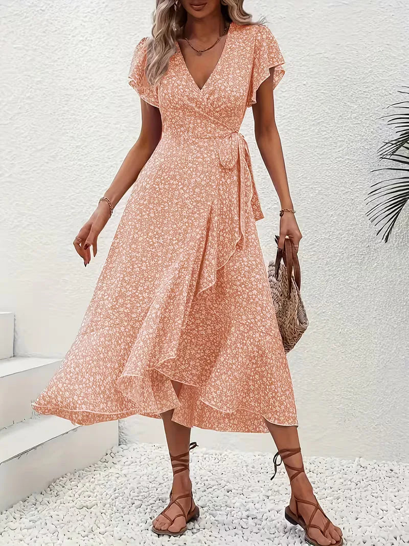 Florales Wickelkleid