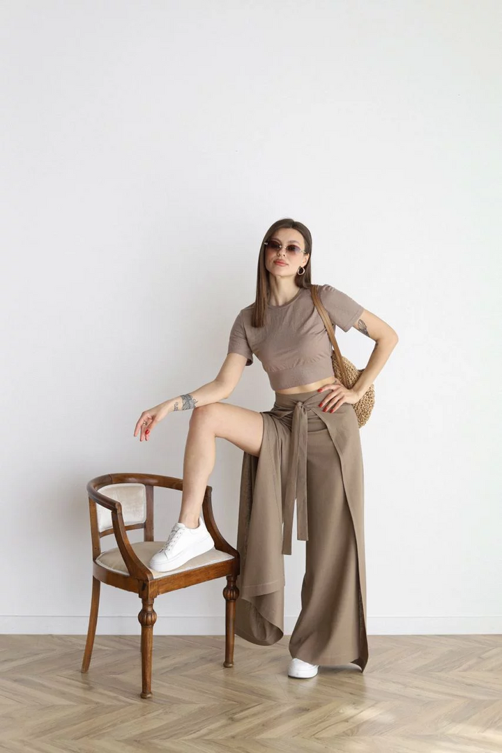 Locker sitzende Leinenhose für Damen
