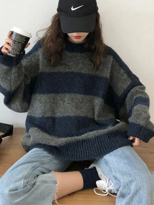Gemütlicher Eleganter Oversize Strickpullover für Damen