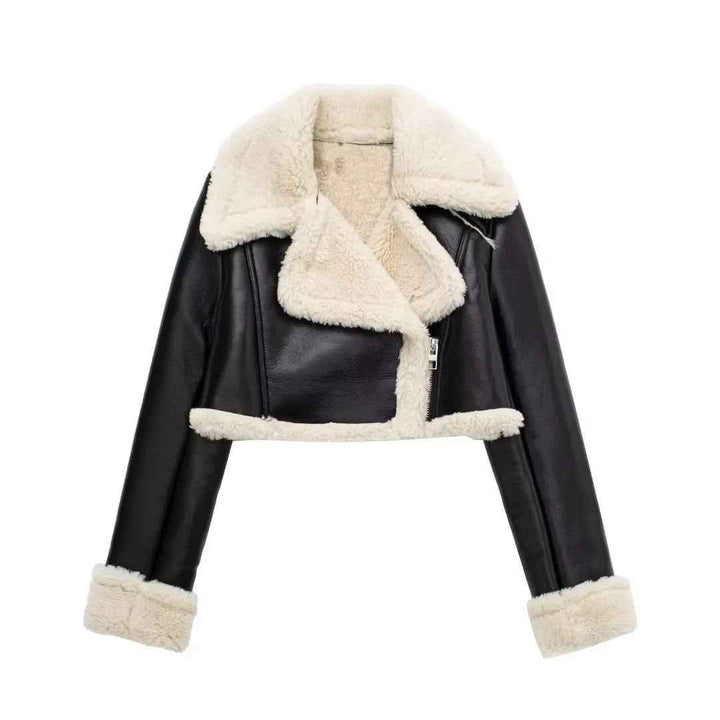 Schicke Damenkurzjacke mit warmem Teddyfutter
