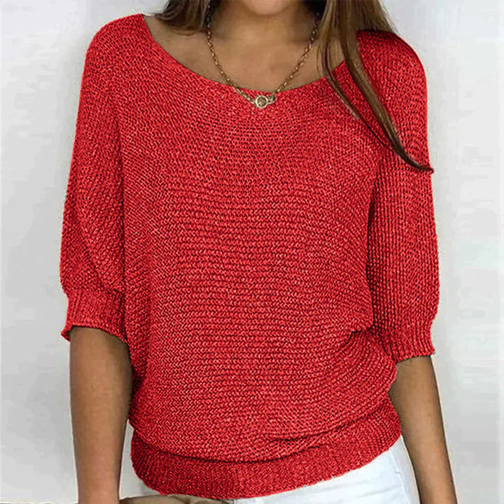 Gemütlicher schicker Strickpullover für den Alltag