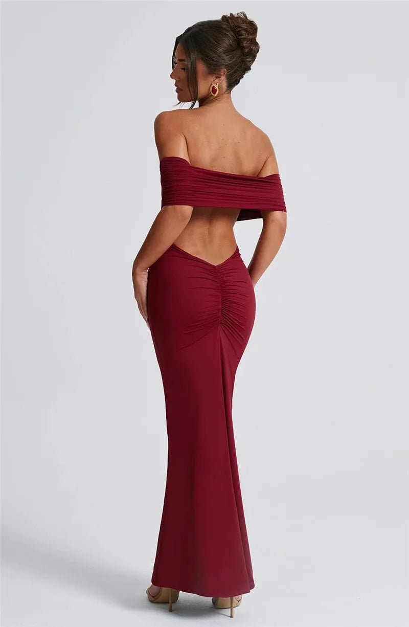 Sexy trägerloses, rückenfreies Maxikleid für Damen