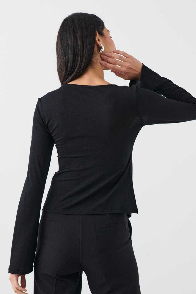 Damen Jessalyn Crop-Top mit Knoten vorne