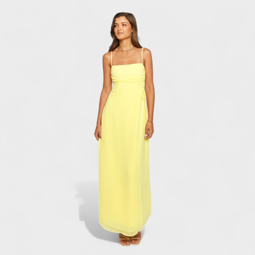 Elegantes gelbes Maxikleid für Damen
