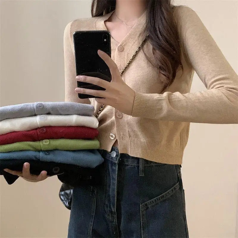 Damen Leichtgewicht Strickpullover mit V-Ausschnitt