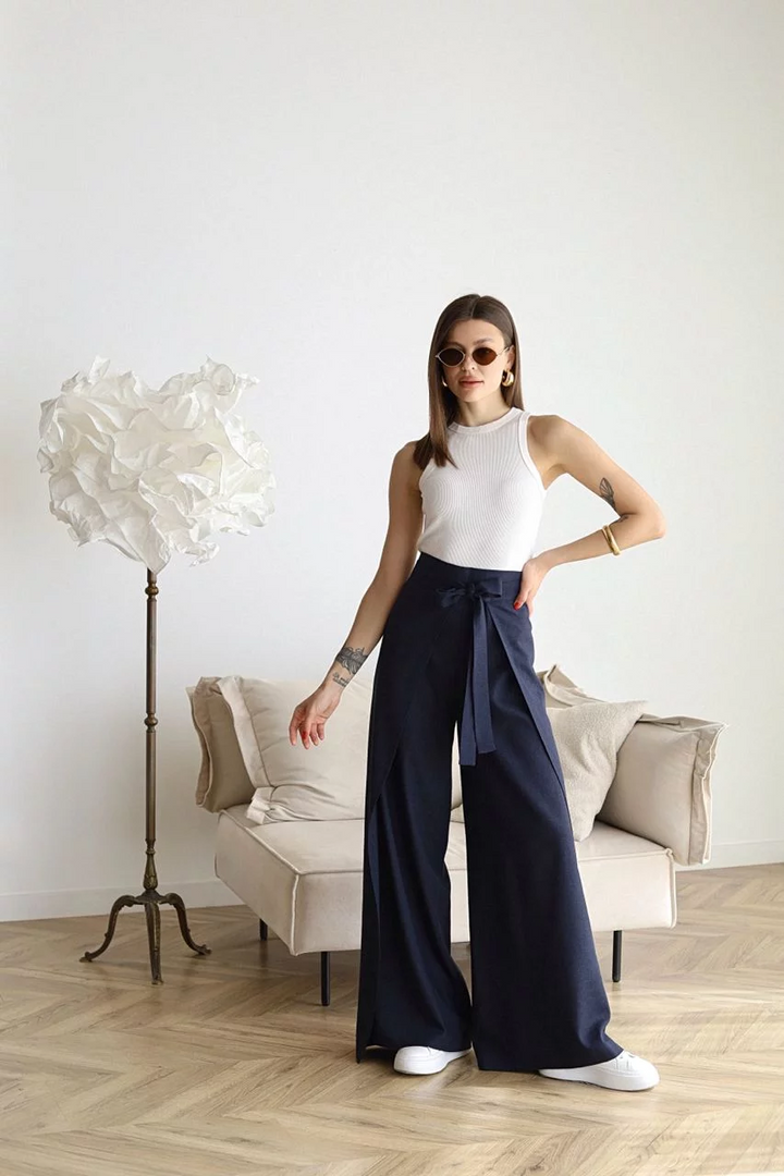 Locker sitzende Leinenhose für Damen