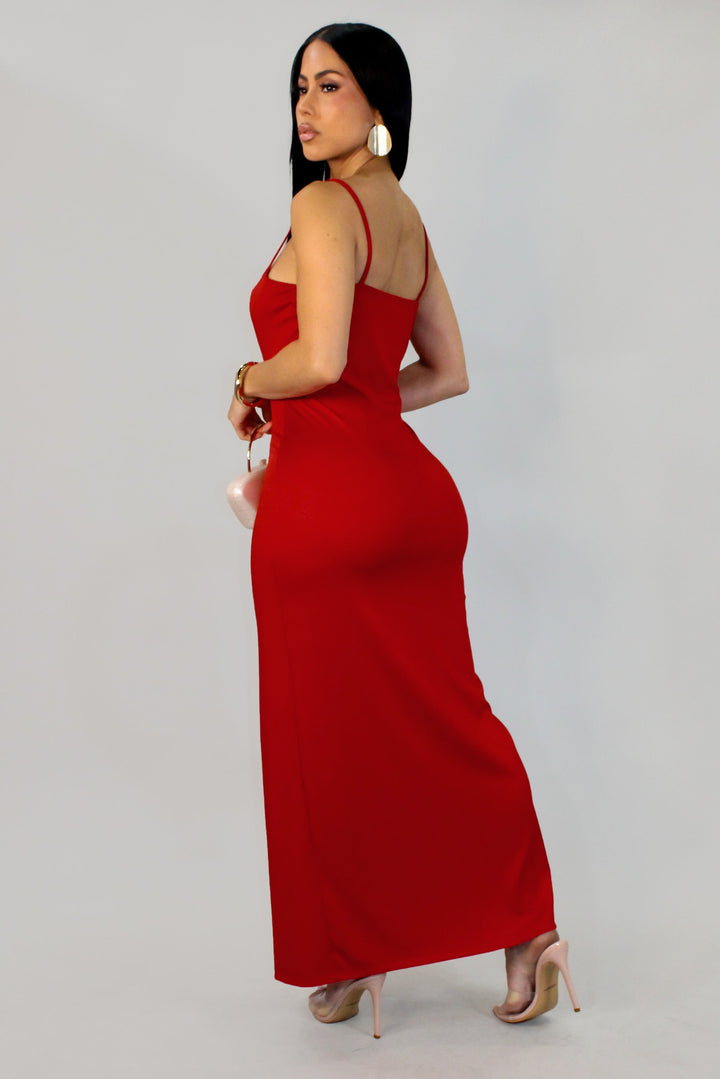 Rotes verspieltes leichtes Kleid