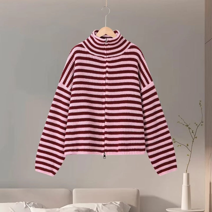 Luxuriöse Woll-Cashmere Reißverschlussjacke