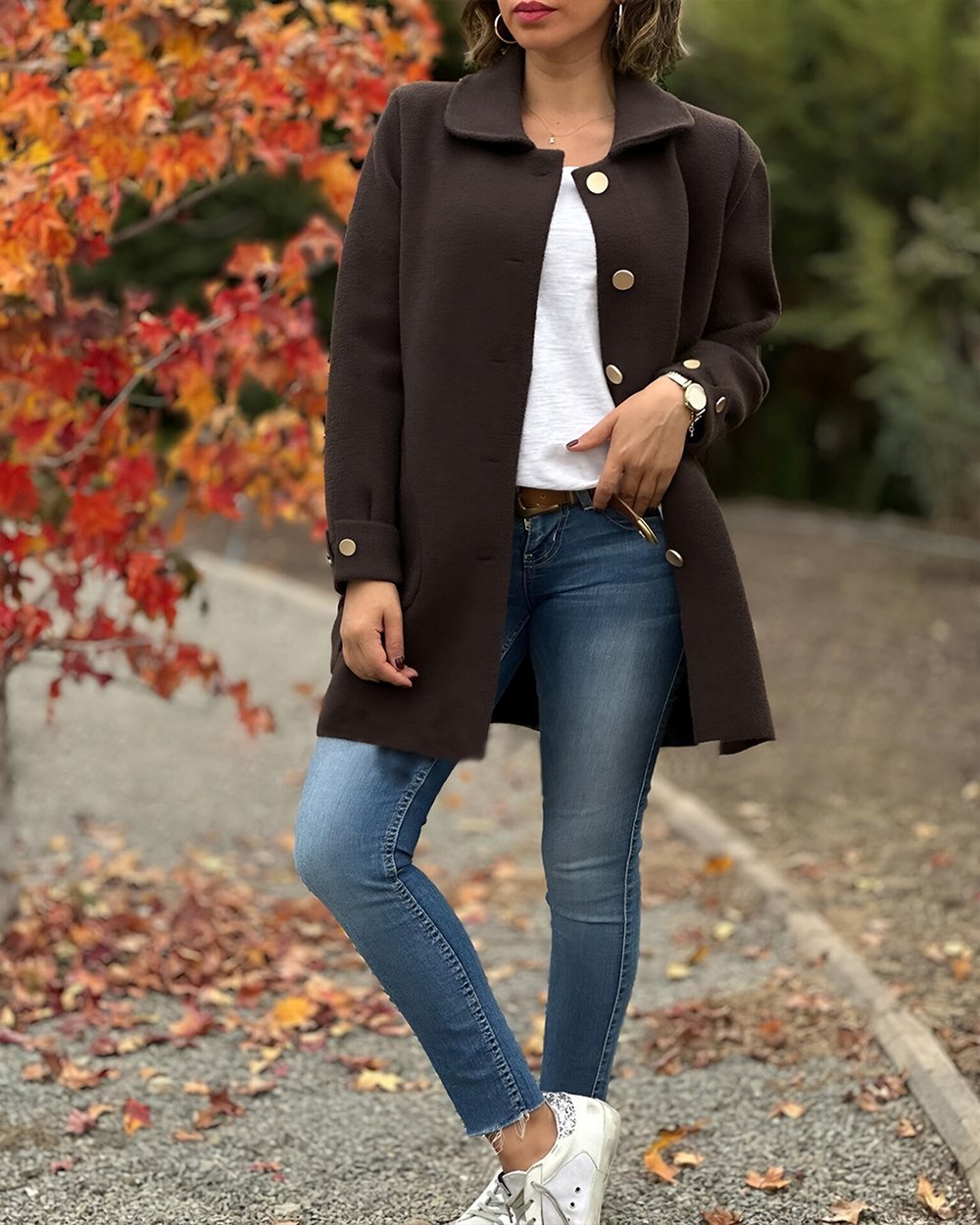 Schicke elegante Jacke mit stilvollem seitlichem Knotendetail