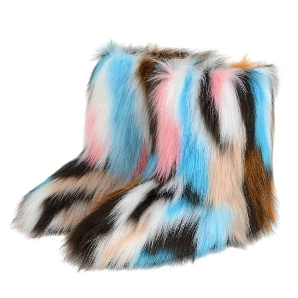 Gefrostete Fluffy Y2K Retro-Stiefel