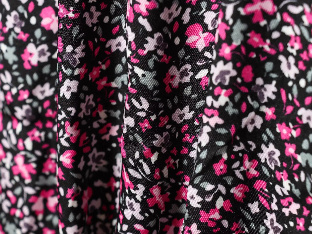 Damen V-Ausschnitt Chiffon Blumiges Boho Unterkleid
