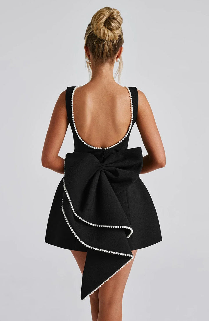 Cocktailkleid für Damen mit Schleifenrücken