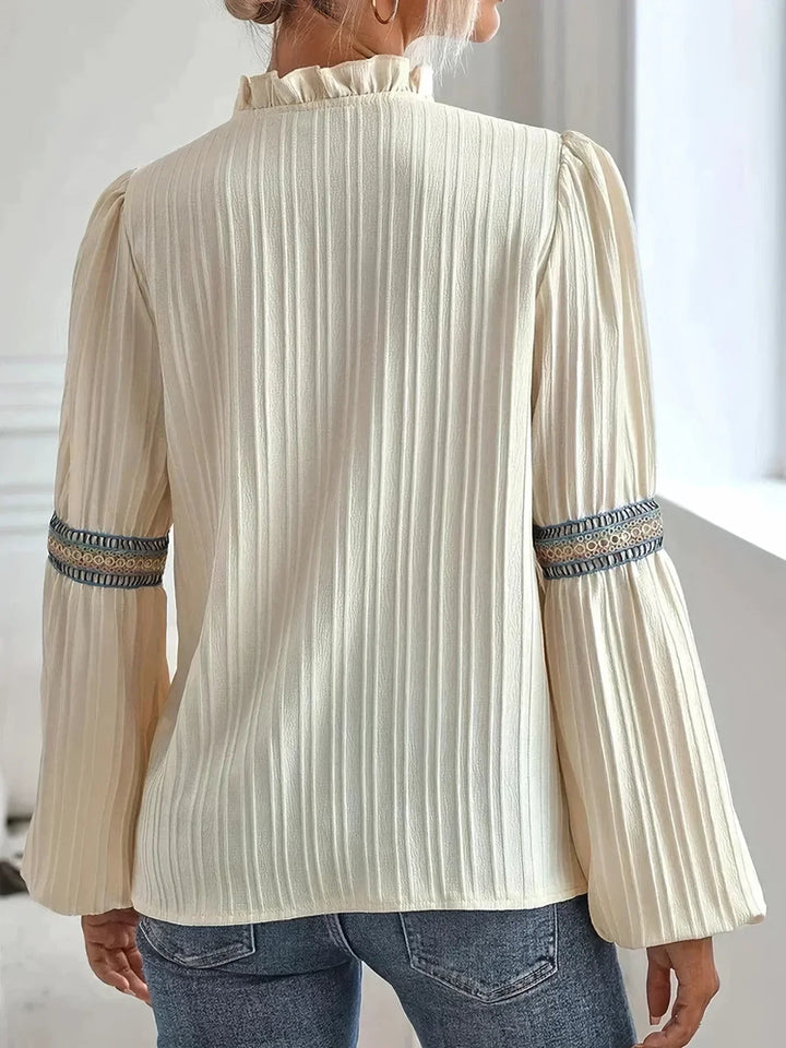 Elegante Damenbluse mit V-Ausschnitt