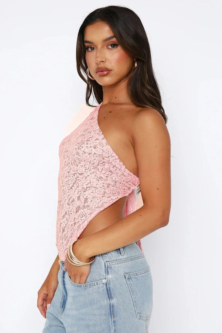 Damen Baila Spitzenbluse aus transparentem Stoff