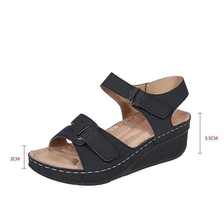 Lurenza® | Bequeme Sommer-Klettsandalen mit Keilsohle