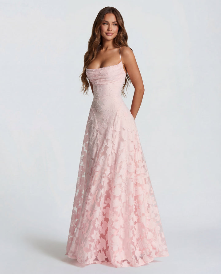 Damen Maxikleid Aus Spitze Für Abendanlässe