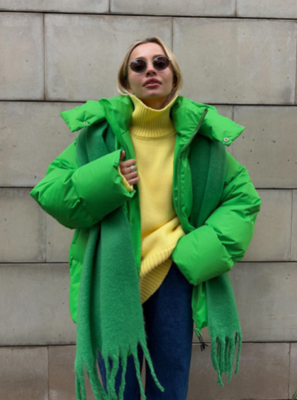 Elegant, simple down jacket for winter style 