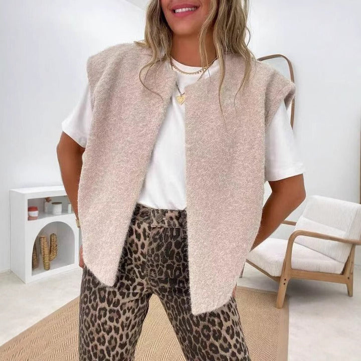 Damen Cardigan Mit Taschen Aus Weicher Strickware