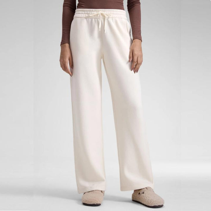 Damen Weite High Waist Hose Fließender Schnitt