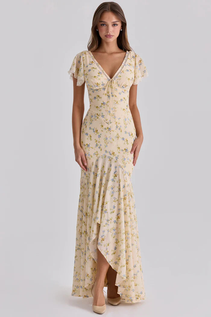 Damen Amina Maxikleid mit eleganter Silhouette