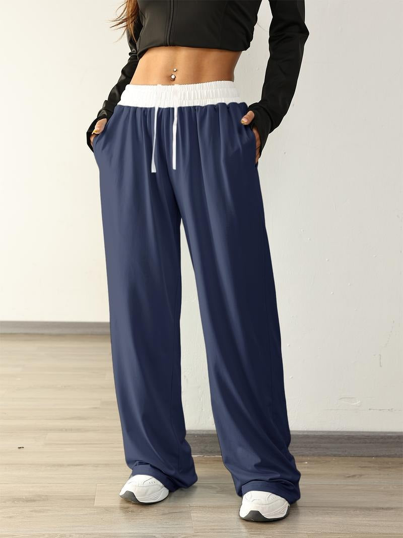 Detailansicht der Damen-Sweatpants mit Bund und verstellbarem Tunnelzug