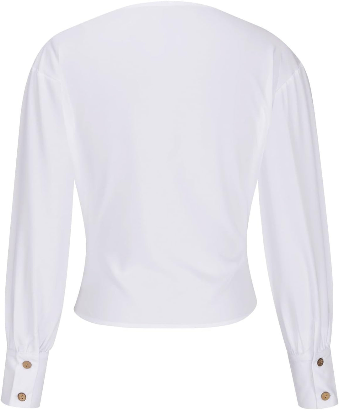 Chic blouse with puff sleeves and a V-neck for effortless style 