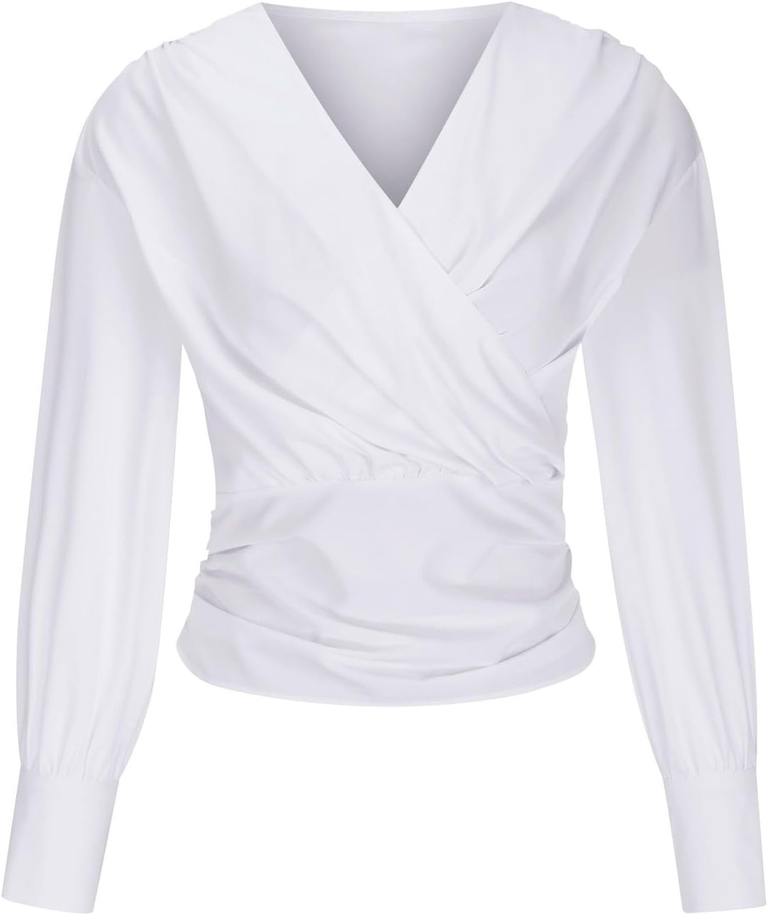 Chic blouse with puff sleeves and a V-neck for effortless style 