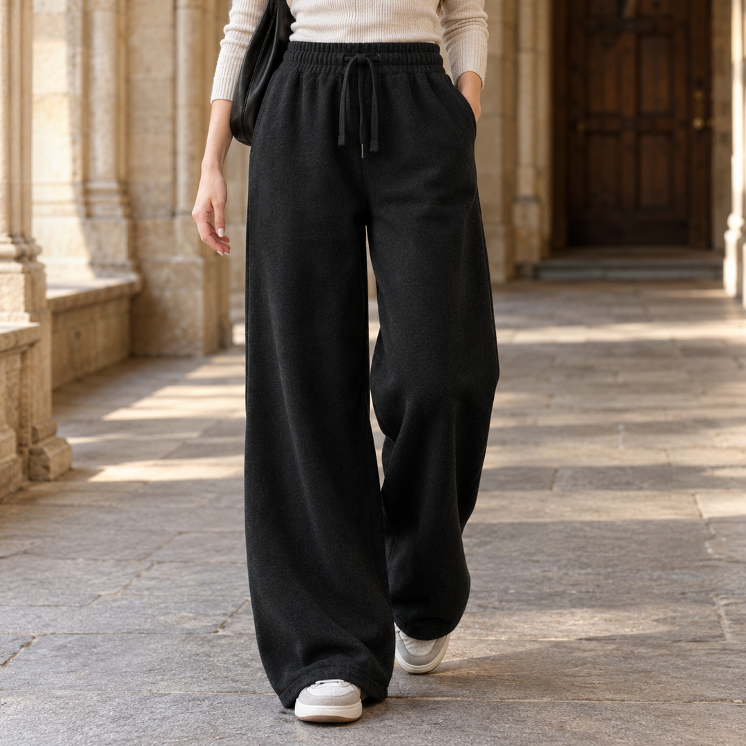 Damen Wide Leg Hose mit hohem Bund und weitem Bein