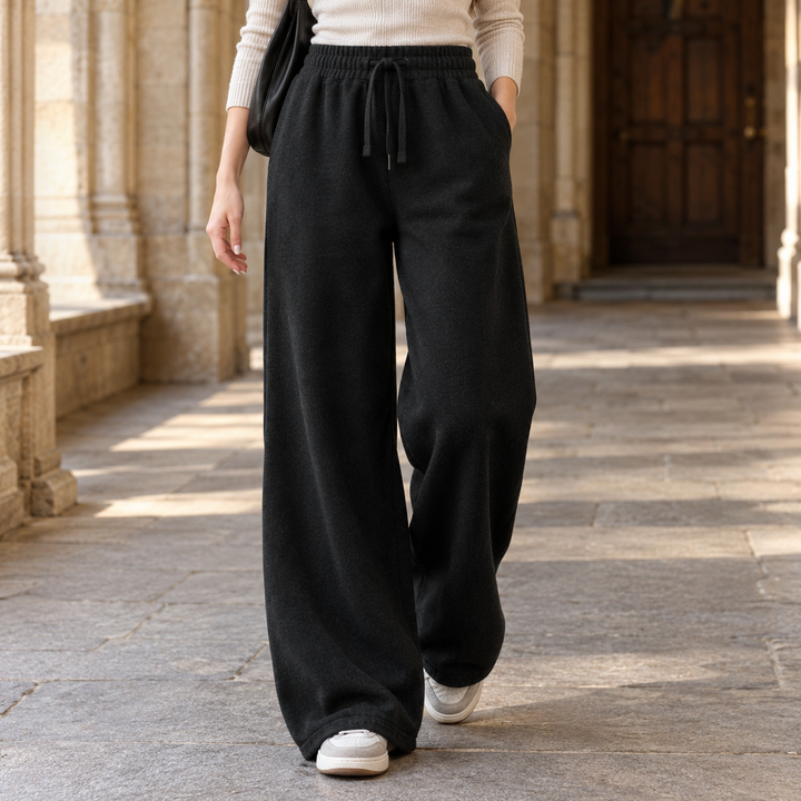 Damen Wide Leg Hose mit hohem Bund und weitem Bein