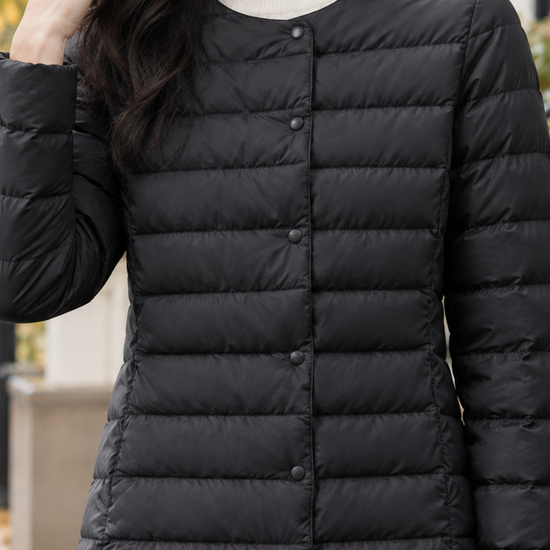 Damenjacke mit gestepptem Muster und taillenlangem Schnitt