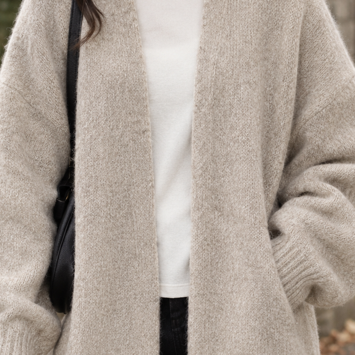 Oversized-Strickcardigan für Damen mit langem, lockerem Schnitt