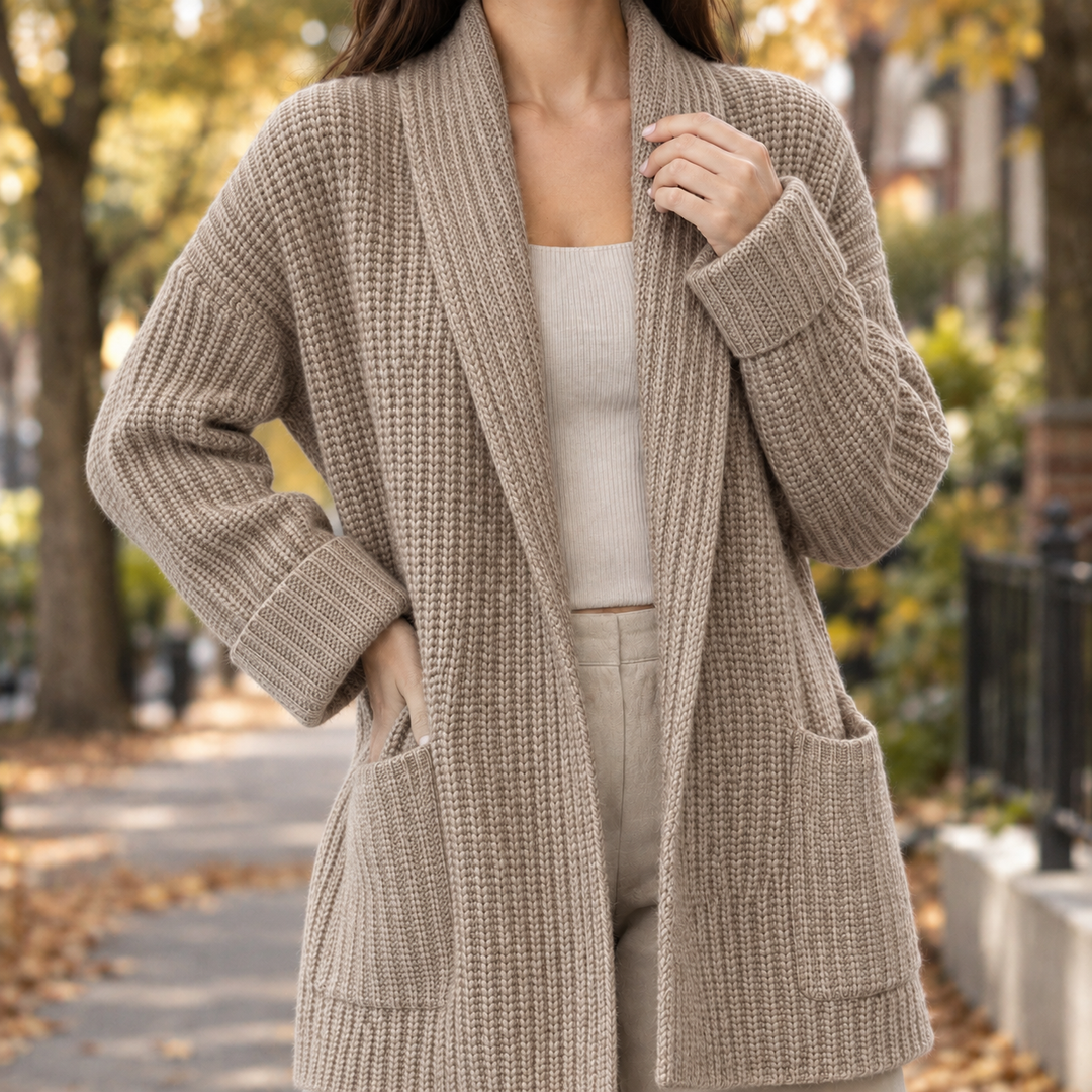 Damen-Strickcardigan als vielseitiges Kleidungsstück für Lagenlooks