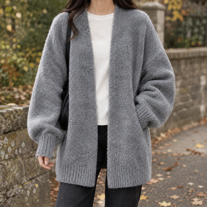 Women's Longline Knit Cardigan in an Oversized Fit