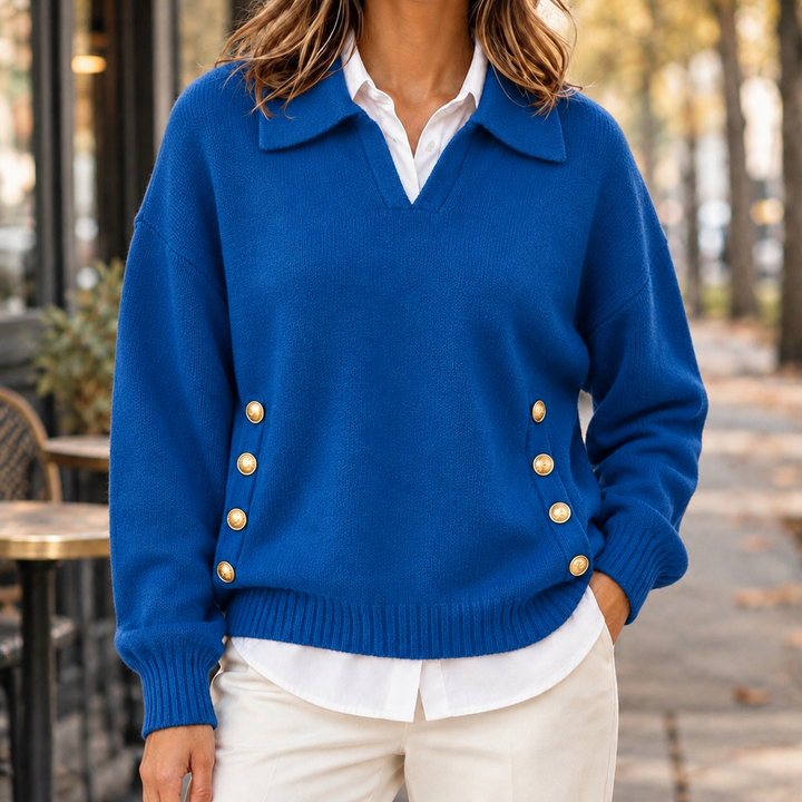 Damen-Strickpullover mit langen Ärmeln für vielseitige Outfits